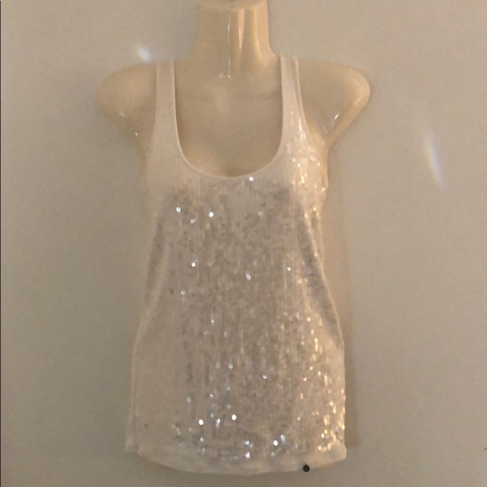 Sequin front racer back tank top